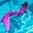 Waverlee's Malibu Pink Mermaid Tail (mit Monoflosse)
