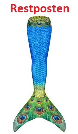 Limited Edition Sapphire Peacock Mermaid Tail (mit Monoflosse)